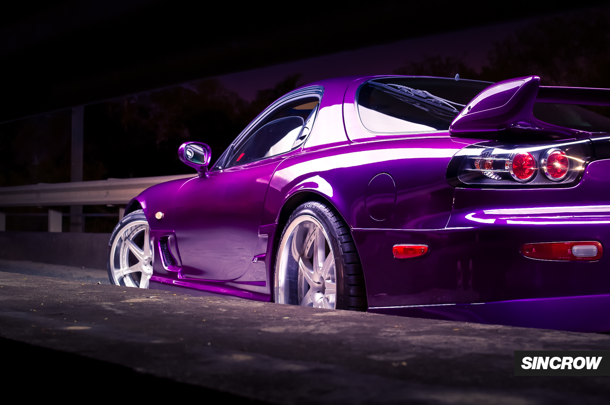 Фиолетовый 7. Mazda rx7 фиолетовая. Mazda RX 7 Purple. Фиолетовая RX 7. Mazda RX-7 неоновая.