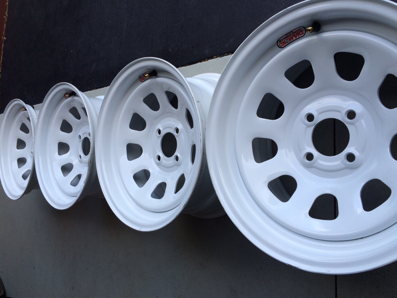 Diamond Racing Steelies 15X8 4x100 +12 Offset