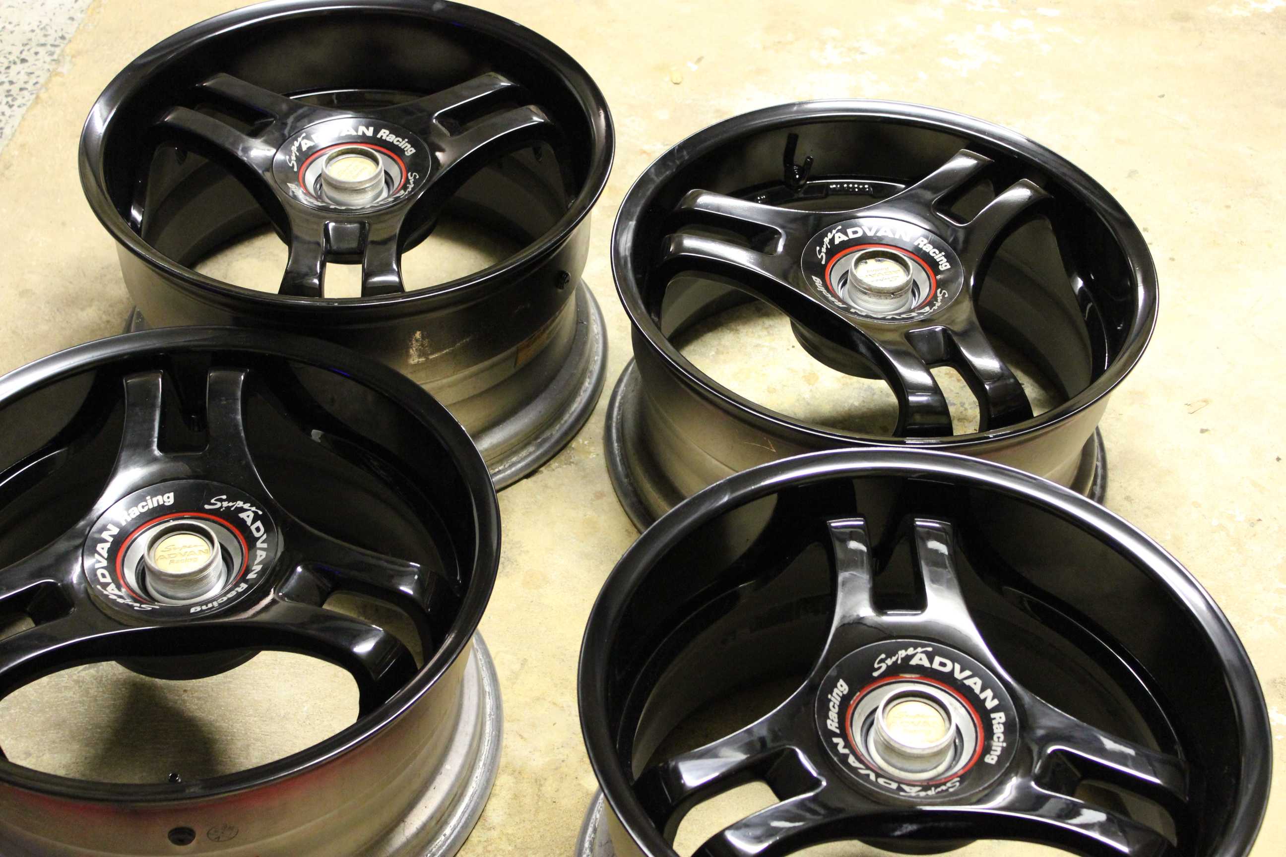 Super Advan V2 TRI Spoke Wheels Black JDM 17\